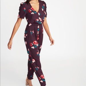 Old navy floral jumpsuit
